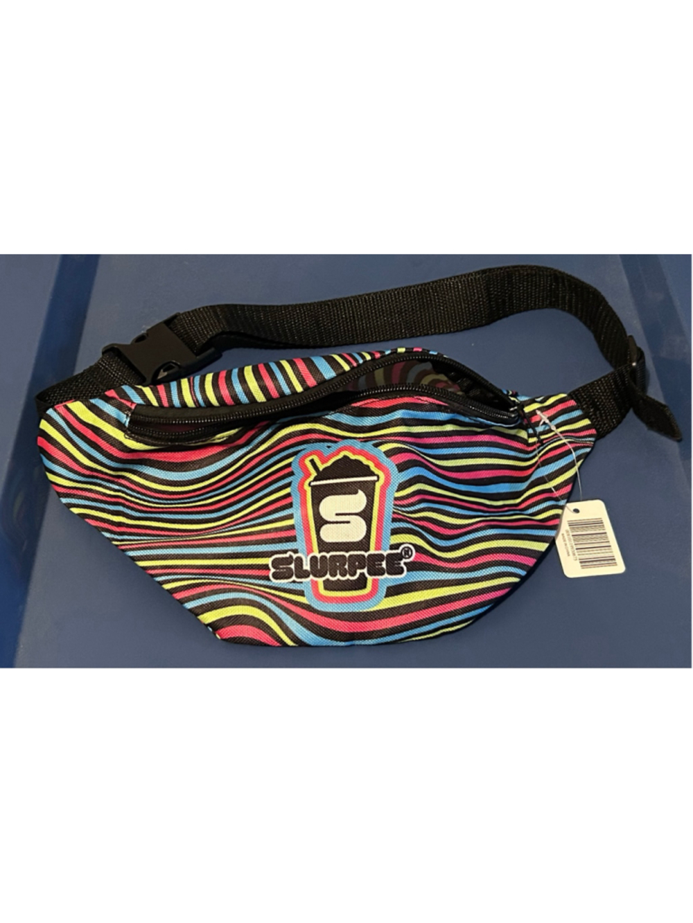 Slurpee Fanny Pack Neon Stripe Waist Bag Y2K Festival Crossbody